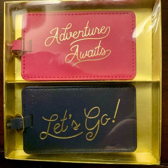 NWT GIFT BOXED LUGGAGE TAGS. FUN GIFT FOR THE FUN TRAVELER.🚌🛳️✈️ - Picture 2 of 5